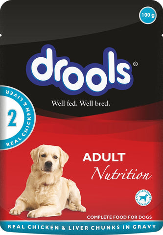 Drools Adult Chicken and Liver Wet Food Pouch